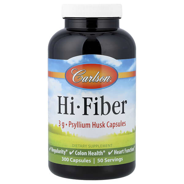 Carlson, Hi-Fiber, 300 Capsules