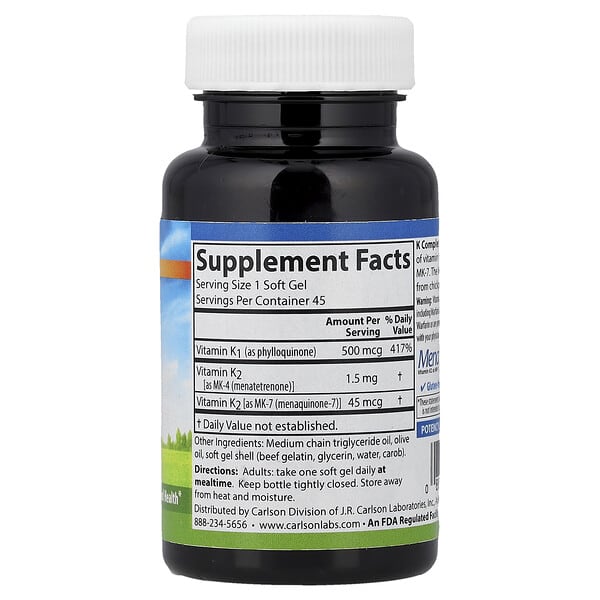 Alternative view of Carlson, K Complete, 45 Softgels