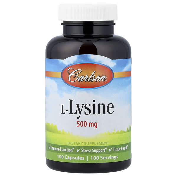 Carlson, L-Lysine, 500 mg, 100 Capsules