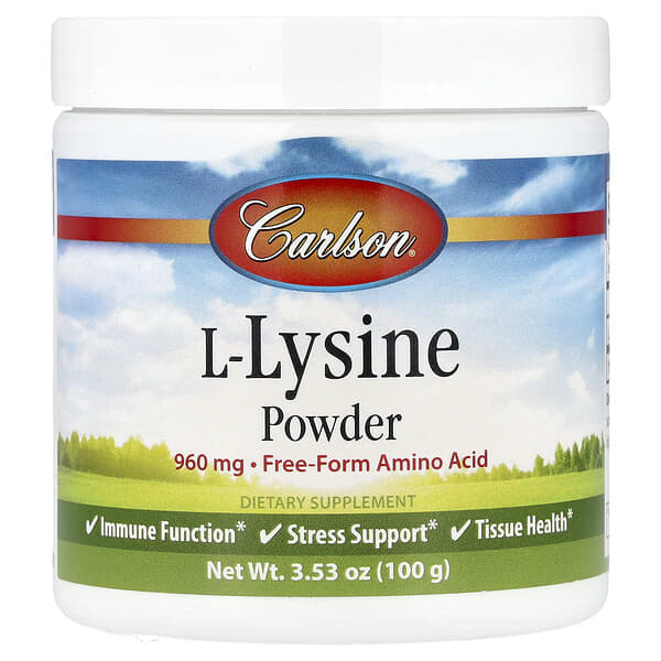 Carlson, L-Lysine Powder, 3.53 oz (100 g)