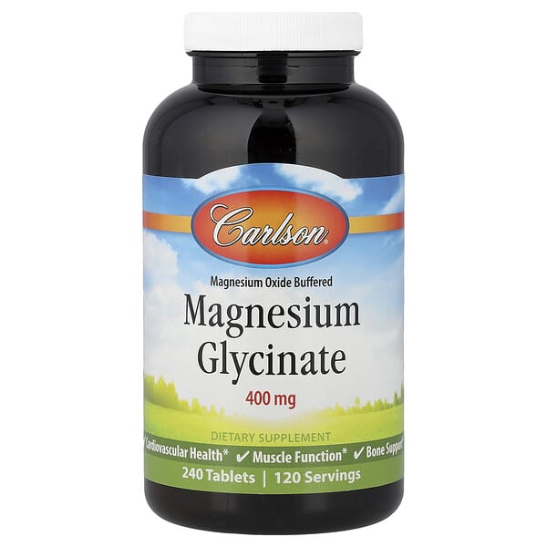 Carlson, Magnesium Glycinate, 240 Tablets (200 mg per Tablet)