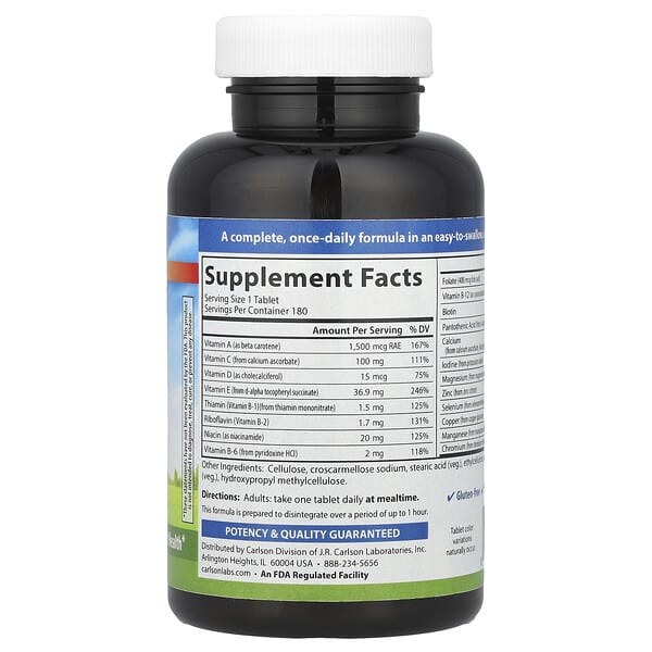 Alternative view of Carlson, Mini-Multi, Vitamins & Minerals, 180 Mini Tablets