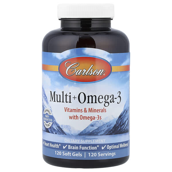 Carlson, Multi + Omega-3, 120 Soft Gels 3 Carlson, Multi + Omega-3, 120 Soft Gels