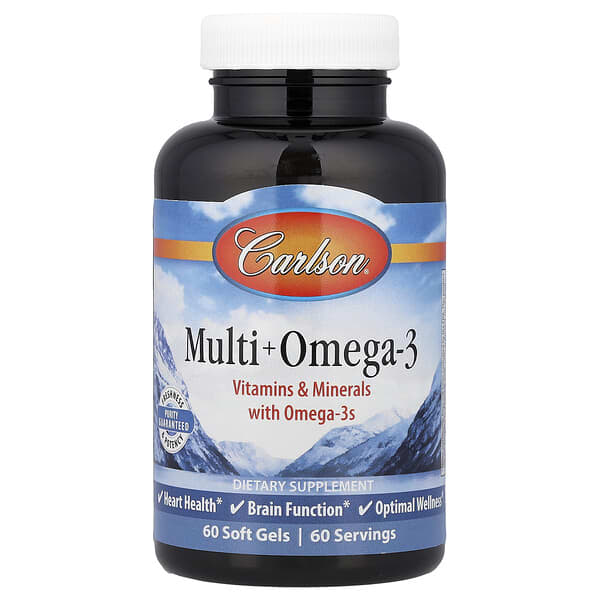 Carlson, Multi + Omega-3, 60 Soft Gels