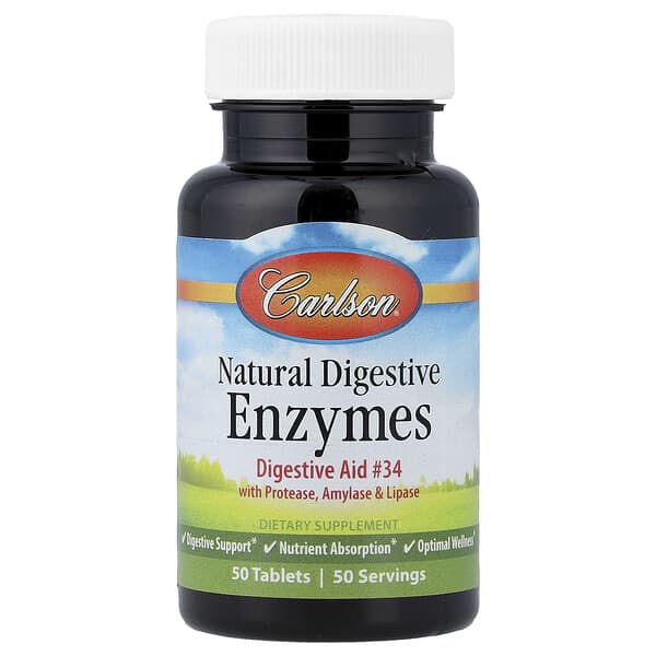 Carlson, Natural Digestive Enzymes , 50 Tablets