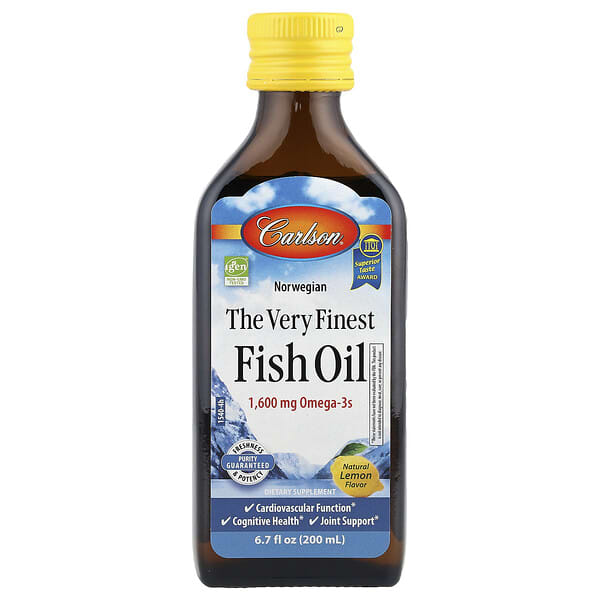 Carlson, Norwegian, The Very Finest Fish Oil, Natural Lemon, 6.7 fl oz (200 ml)