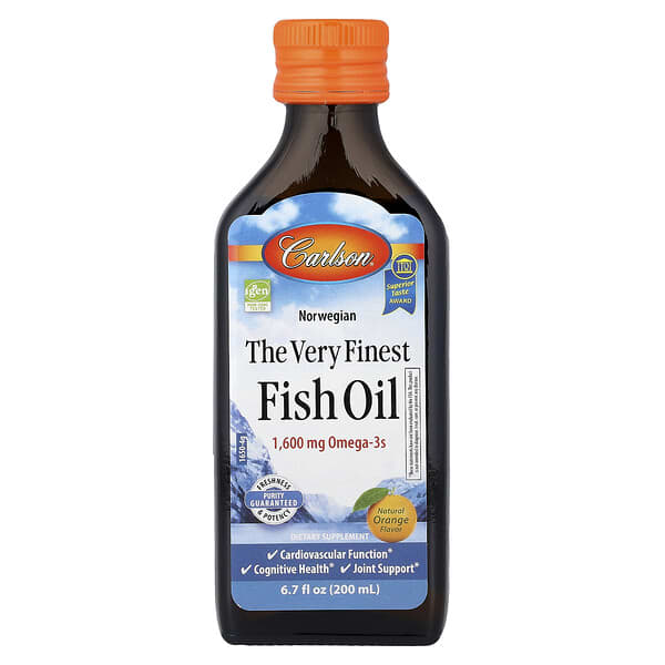 Carlson, Norwegian, The Very Finest Fish Oil, Natural Orange, 6.7 fl oz (200 ml)