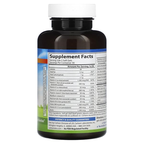 Alternative view of Carlson, Nutra-Support™, Diabetes, 60 Soft Gels