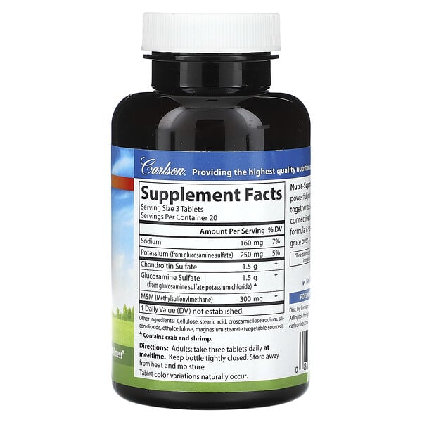 Alternative view of Carlson, Nutra-Support Joint, 60 Tablets