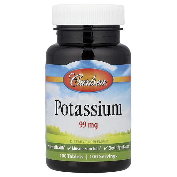 Carlson, Potassium, 99 mg, 100 Tablets