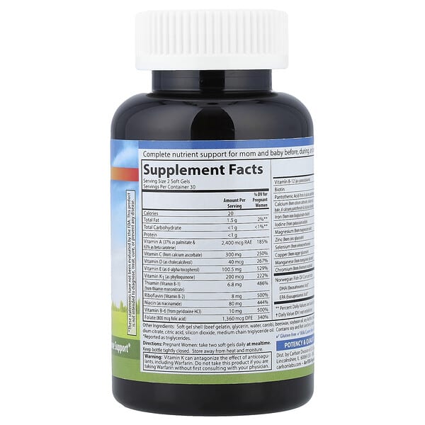 Alternative view of Carlson, Prenatal, 60 Soft Gels