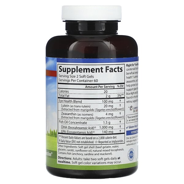 Alternative view of Carlson, Right for the Macula, 120 Soft Gels