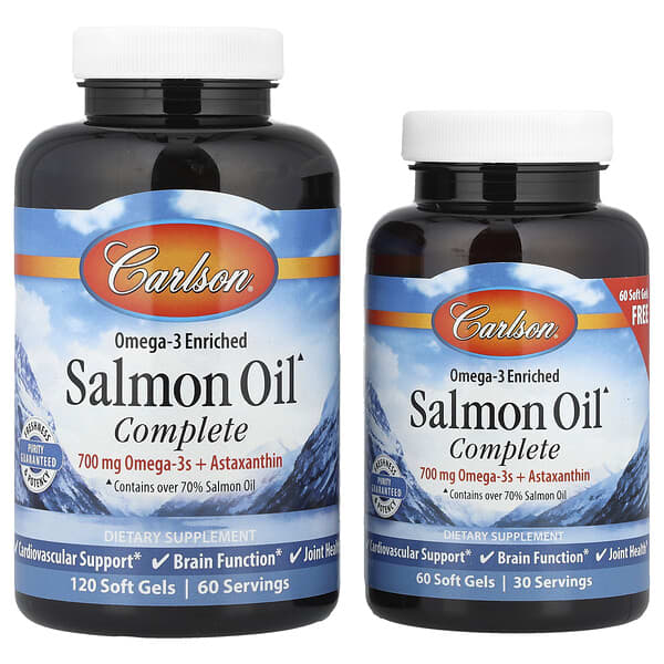 Carlson, Salmon Oil Complete, 180 Soft Gels