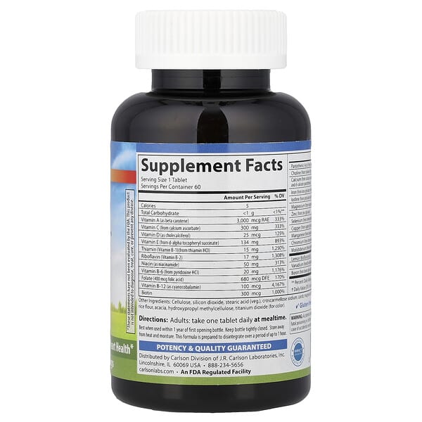 Alternative view of Carlson, Super 1 Daily®, 60 Vegetarian Tablets