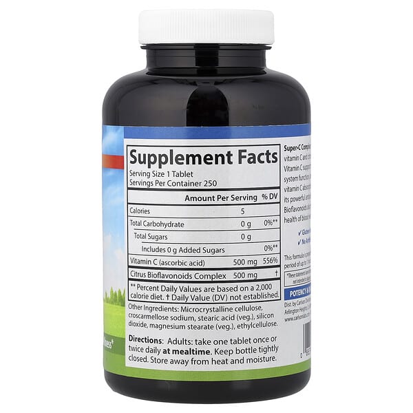 Alternative view of Carlson, Super C Complex, 250 Vegetarian Tablets