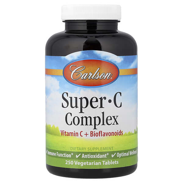 Carlson, Super C Complex, 250 Vegetarian Tablets