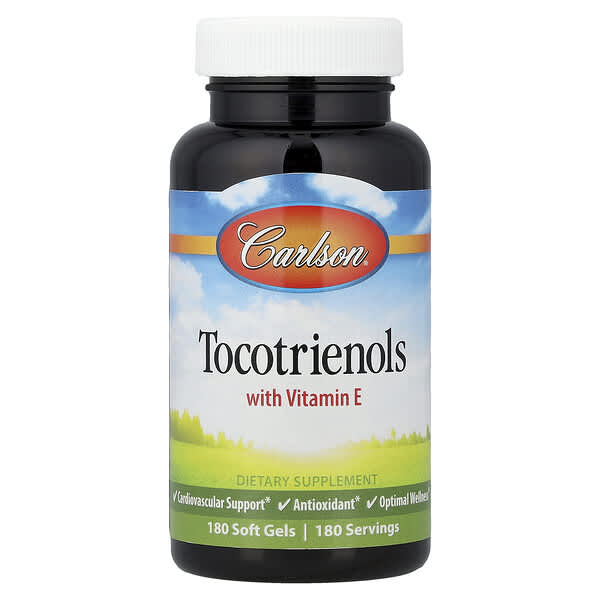 Carlson, Tocotrienols with Vitamin E, 180 Soft Gels