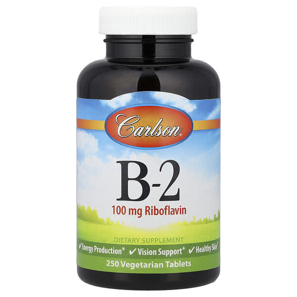 Carlson, Vitamin B-2, 250 Vegetarian Tablets