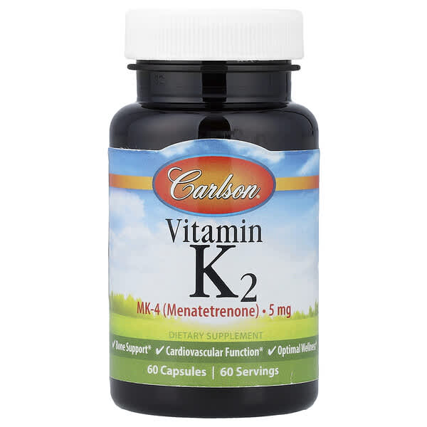 Carlson, Vitamin K2, 5 mg, 60 Capsules