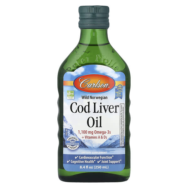 Carlson, Wild Norwegian Cod Liver Oil, 8.4 fl oz (250 ml)