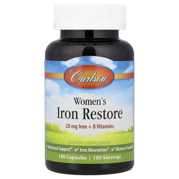 Carlson, Women's Iron Restore, 180 Capsules