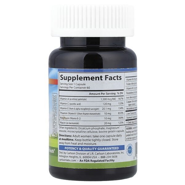 Alternative view of Carlson, Women's Iron Restore, 60 Capsules