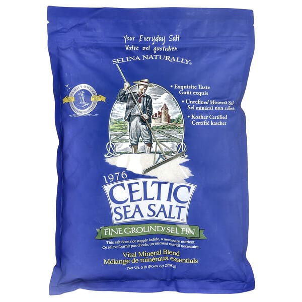 Celtic Sea Salt, Fine Ground, Vital Mineral Blend, 5 lb (2,268 g)