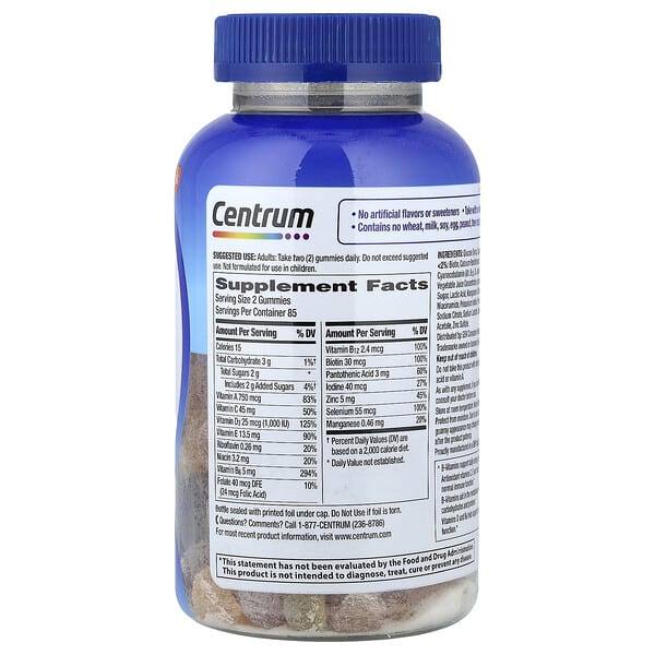 Alternative view of Centrum, Men Multigummies, Assorted Natural Fruit, 170 Gummies
