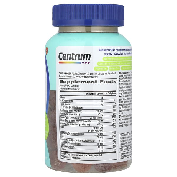 Alternative view of Centrum, Men Multigummies, Tropical Fruit, 100 Gummies