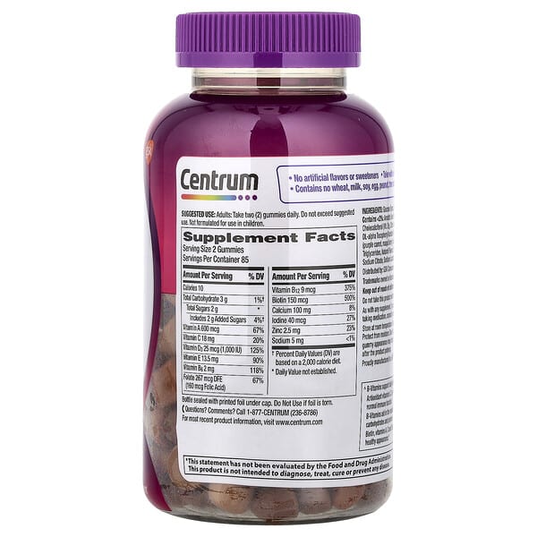 Alternative view of Centrum, Women Multigummies, Assorted Natural Fruit , 170 Gummies
