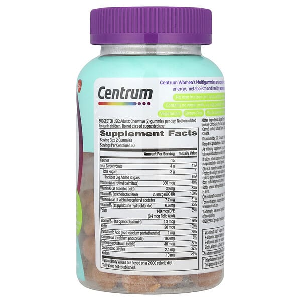 Alternative view of Centrum, Women Multigummies, Tropical Fruit, 100 Gummies
