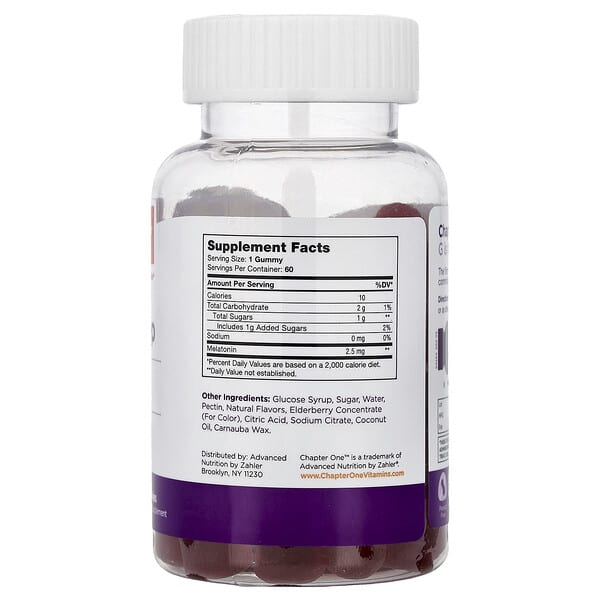 Alternative view of Chapter One, Sleep, Melatonin Gummies, Flavored, 60 Gummies (2.5 mg Per Gummy)