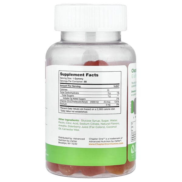 Alternative view of Chapter One, Vitamin D3 Gummies, 60 Gummies (25 mcg (1,000 IU) Per Gummy)