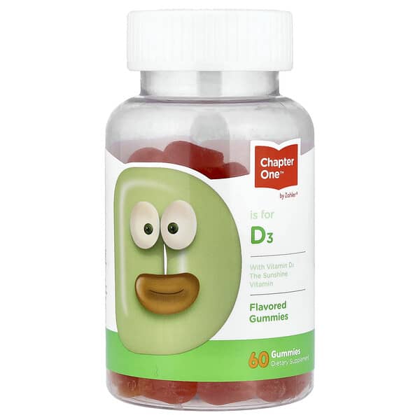 Chapter One, Vitamin D3 Gummies, 60 Gummies (25 mcg (1,000 IU) Per Gummy)