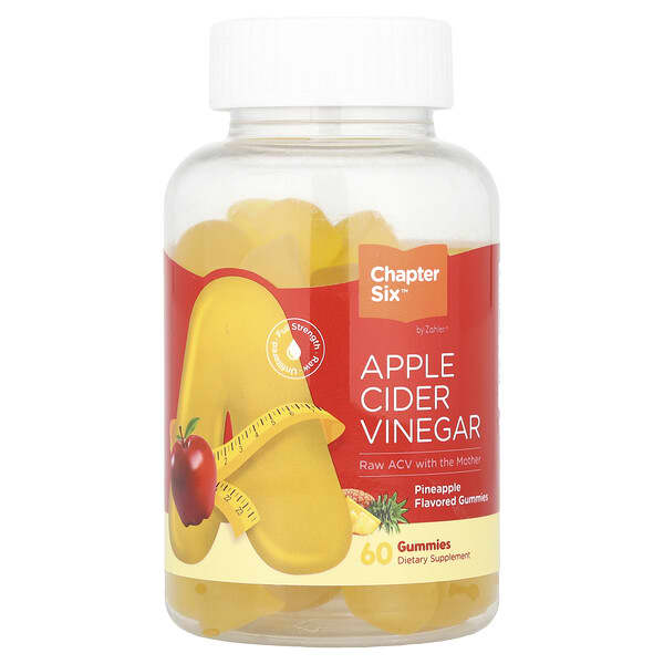 Chapter Six, Apple Cider Vinegar Gummies, Pineapple, 60 Gummies (250 mg per Gummy)