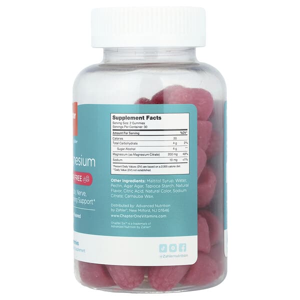 Alternative view of Chapter Six, Magnesium Gummies, Sugar Free, Raspberry, 60 Gummies (100 mg per Gummy)