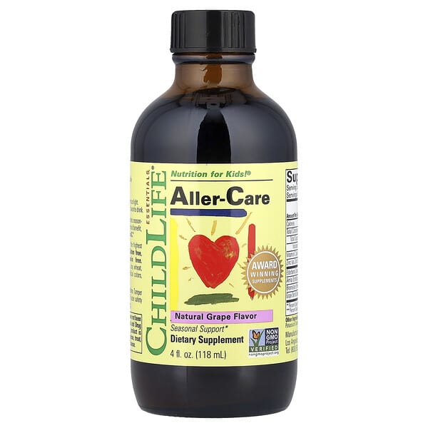 ChildLife Essentials, Aller-Care, Natural Grape, 4 fl oz (118 ml)