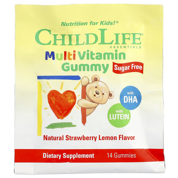 ChildLife Essentials, Multivitamin Gummy, Natural Strawberry Lemon, 14 Gummies