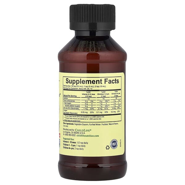 Alternative view of ChildLife Essentials, Zinc Plus™, Natural Mango Strawberry, 4 fl oz (118 ml)