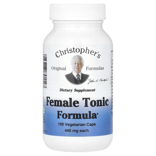 Christopher's Original Formulas, Female Tonic Formula, 440 mg, 100 Vegetarian Caps 3 Christopher's Original Formulas, Female Tonic Formula, 440 mg, 100 Vegetarian Caps