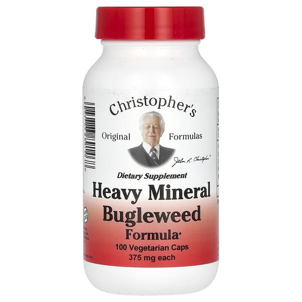 Christopher's Original Formulas, Heavy Mineral Bugleweed Formula, 100 Vegetarian Caps