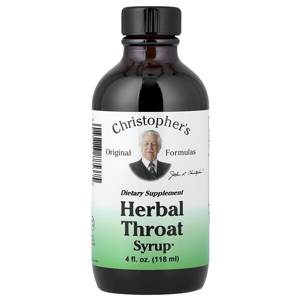 Christopher's Original Formulas, Herbal Throat Syrup, 4 fl oz (118 ml)