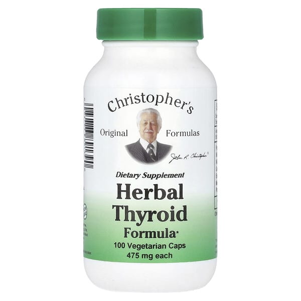 Christopher's Original Formulas, Herbal Thyroid Formula, 100 Vegetarian Caps