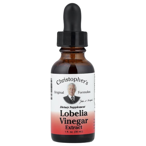 Christopher's Original Formulas, Lobelia Vinegar Extract, 1 fl oz (30 ml) 1 Christopher's Original Formulas, Lobelia Vinegar Extract, 1 fl oz (30 ml)
