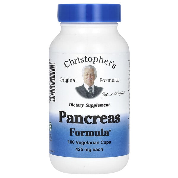 Christopher's Original Formulas, Pancreas Formula, 100 Vegetarian Caps