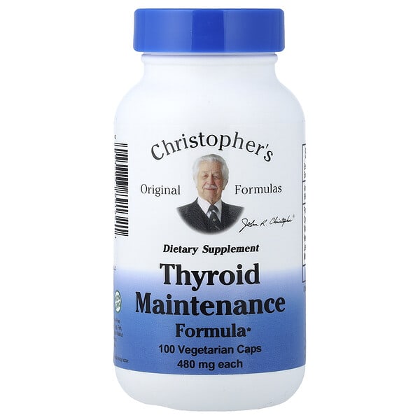 Christopher's Original Formulas, Thyroid Maintenance Formula, 100 Vegetarian Caps 3 Christopher's Original Formulas, Thyroid Maintenance Formula, 100 Vegetarian Caps