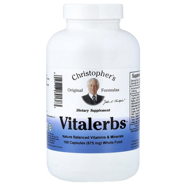 Christopher's Original Formulas, Vitalerbs, 180 Capsules