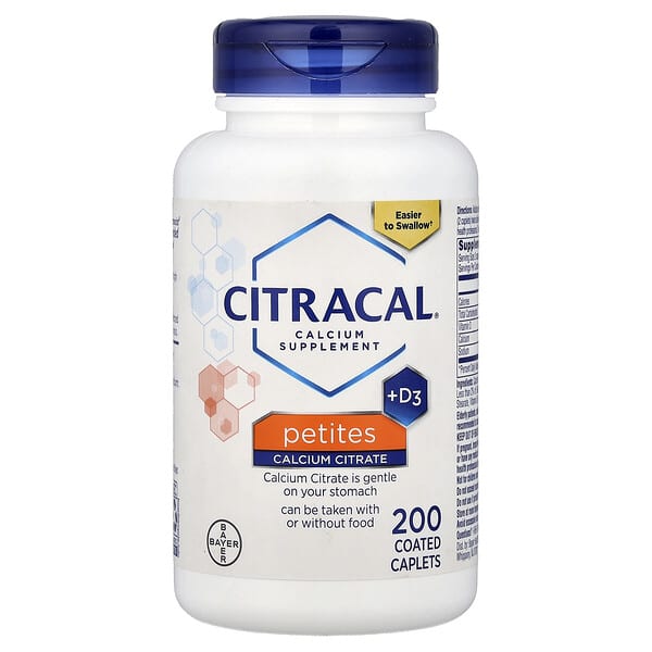 Citracal, Calcium Supplement +D3, Petites, 200 Coated Caplets