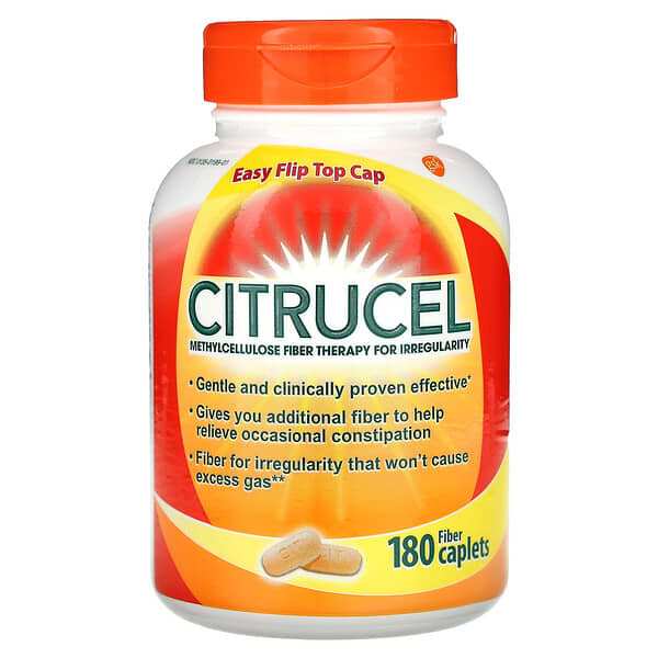 Citrucel, Methylcellulose Fiber Therapy for Irregularity, 180 Fiber Caplets 5 Citrucel, Methylcellulose Fiber Therapy for Irregularity, 180 Fiber Caplets