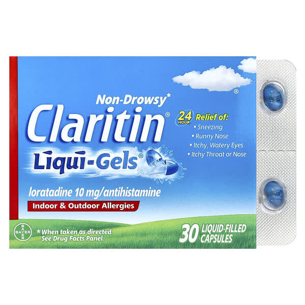 Claritin, Non-Drowsy, Liqui-Gels®, 10 mg, 30 Liquid-Filled Capsules